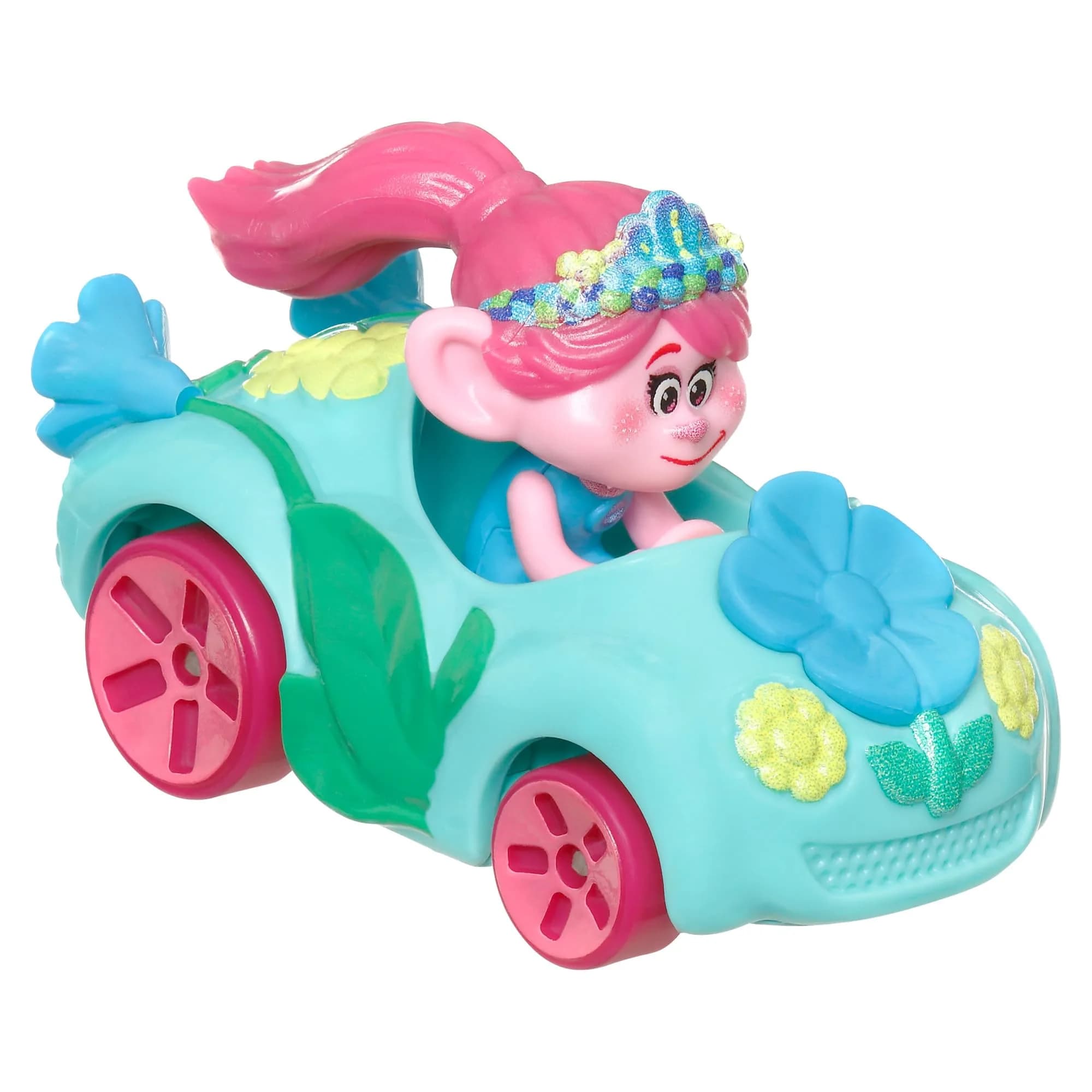 Hot Wheels RacerVerse Trolls Poppy Die-Cast Toy Car 1:64 Scale | ASTM-Tested for Ages 3+ - view 2