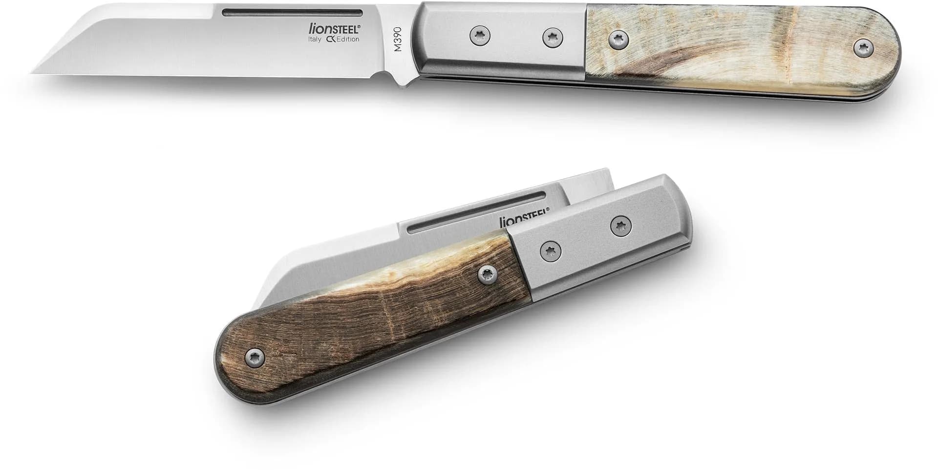 LionSteel Barlow Traditional Gentlemen’s Folding Pocket Knife, 6.69 in. | Made in Italy, M390 Steel, Titanium Bolsters