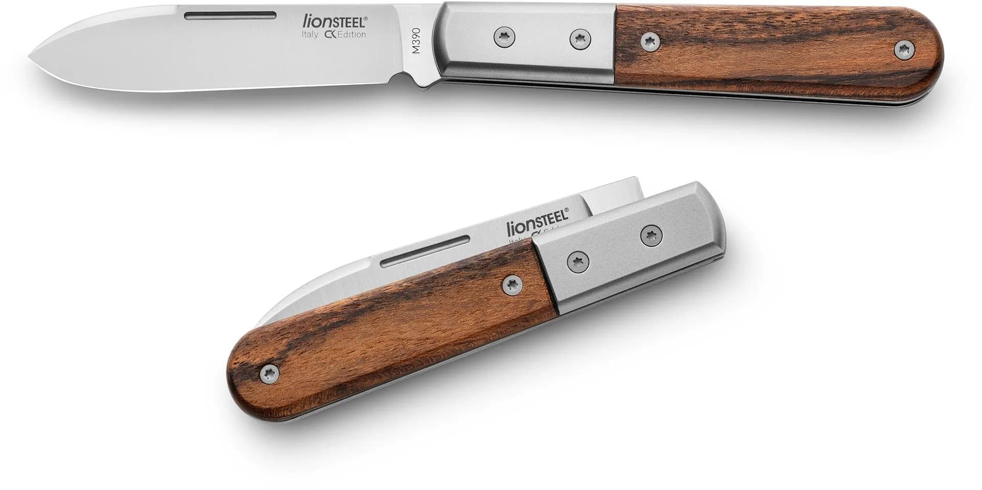 LionSteel Barlow Traditional Gentlemen’s Folding Pocket Knife 6.69 in | Made in Italy, M390 Steel, Titanium Bolsters