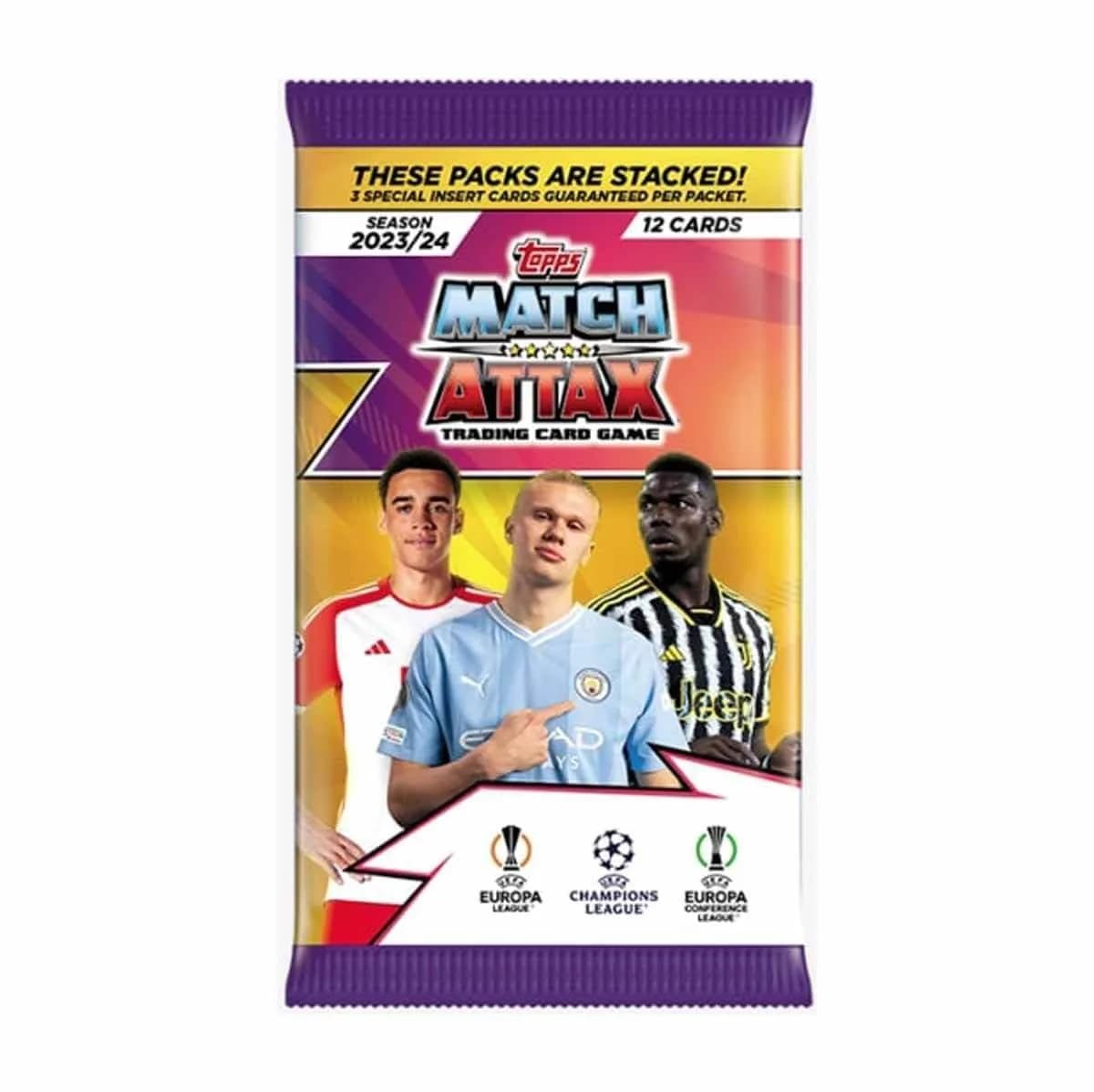 Topps Match Attax UEFA Champions League Cards Packet 2023-24 | 36 Boosters (12 Cards Each)
