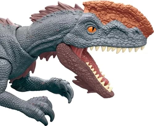 Mattel Jurassic World Strike Attack Dinosaur Toy with Single-Strike Action & Movable Joints | 7-inch Monolophosaurus Action Figure for Kids thumbnail 5
