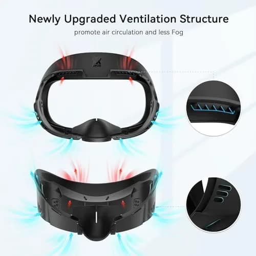 AMVR FC1 Facial Interface for Meta Quest 3 — PU Leather & Ice Silk Pad | 110° FOV Upgrade thumbnail 4