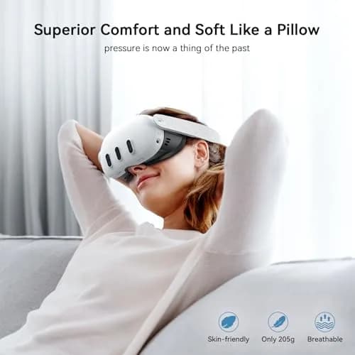 AMVR FC1 Facial Interface for Meta Quest 3 — PU Leather & Ice Silk Pad | 110° FOV Upgrade thumbnail 6