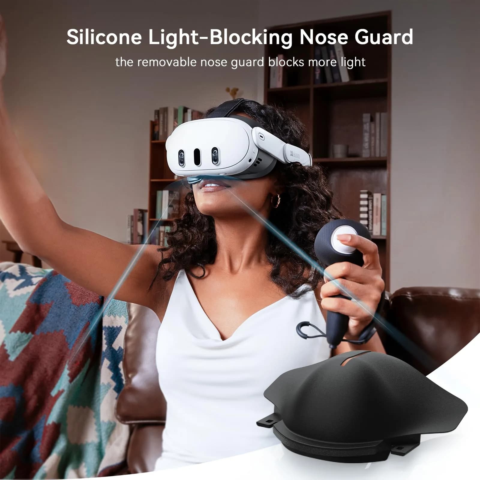 AMVR FC1 Facial Interface for Meta Quest 3 — PU Leather & Ice Silk Pad | 110° FOV Upgrade - view 7