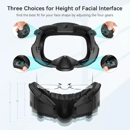AMVR FC1 Facial Interface for Meta Quest 3 — PU Leather & Ice Silk Pad | 110° FOV Upgrade thumbnail 3