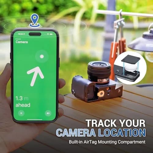 JJC Black Camera Hand Grip for Sony A7CII A7CR | Arca-Type Quick Release Plate & AirTag Compartment thumbnail 2