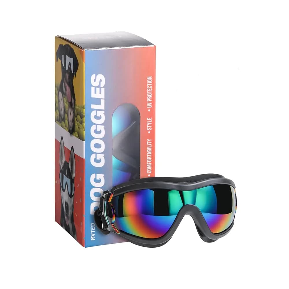 NVTED Dog Sunglasses Dog Goggles Medium Large Size Laser Pattern | UV Wind Dust Fog Protection Pet Glasses - main product image