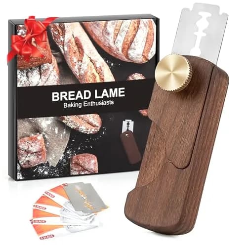 HHZPAEK Magnetic Wooden Bread Lame Dough Scoring Tool | Handcrafted Sourdough Bread Knife with 5 Razor Blades thumbnail 1