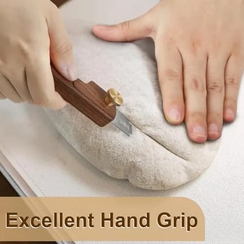 HHZPAEK Magnetic Wooden Bread Lame Dough Scoring Tool | Handcrafted Sourdough Bread Knife with 5 Razor Blades thumbnail 5