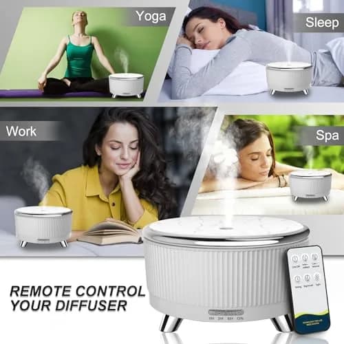 Jpord Large Room Aromatherapy Diffuser with Remote Control & 500ml Tank | 7 Colors, 3 Mist Modes, Up to 15 Hrs Mist thumbnail 5