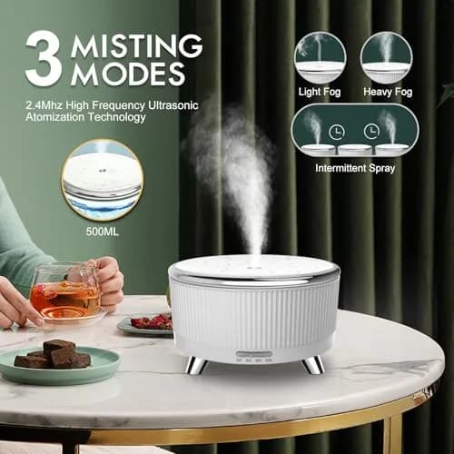 Jpord Large Room Aromatherapy Diffuser with Remote Control & 500ml Tank | 7 Colors, 3 Mist Modes, Up to 15 Hrs Mist thumbnail 2