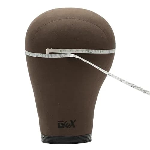 GEXWORLDWIDE GEX 20"-24" Canvas Cork Wig Block Mannequin Head for Wig Making Drying Styling Display with Table C Clamp Stand Holder Dark Brown 24" | Stable Design thumbnail 4