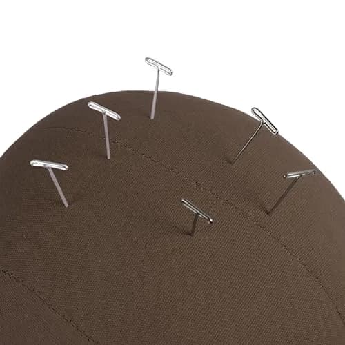 GEXWORLDWIDE GEX 20"-24" Canvas Cork Wig Block Mannequin Head for Wig Making Drying Styling Display with Table C Clamp Stand Holder Dark Brown 24" | Stable Design thumbnail 7