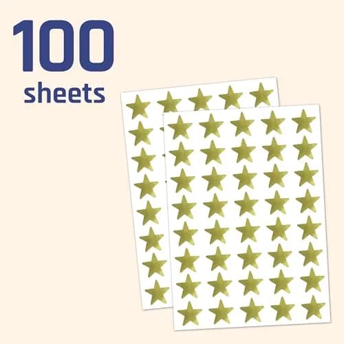 TownStix Gold Foil Star Metallic Stickers 4000 Pack | Bulk Craft Supplies thumbnail 4