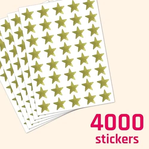 TownStix Gold Foil Star Metallic Stickers 4000 Pack | Bulk Craft Supplies thumbnail 5