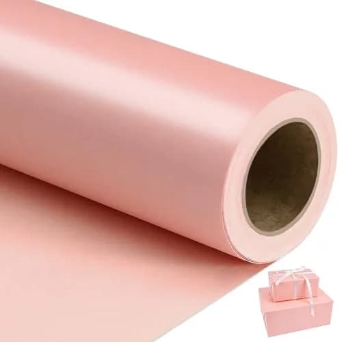NESCCI Pink Matte Wrapping Paper | Solid Color Gift Wrap for Holidays & Events thumbnail 1