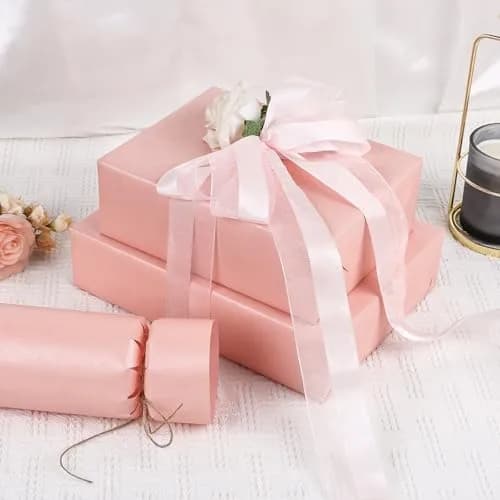 NESCCI Pink Matte Wrapping Paper | Solid Color Gift Wrap for Holidays & Events thumbnail 4