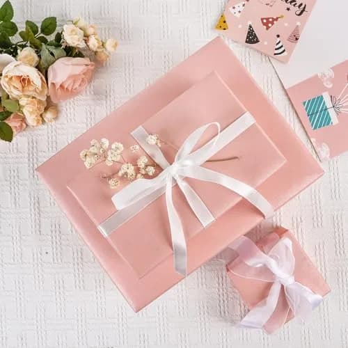 NESCCI Pink Matte Wrapping Paper | Solid Color Gift Wrap for Holidays & Events thumbnail 5