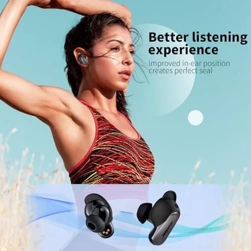WOFRO Black Silicone Ear Tips Covers for Bose QuietComfort Earbuds II & Ultra | 3 Pairs (S/M/L) thumbnail 4
