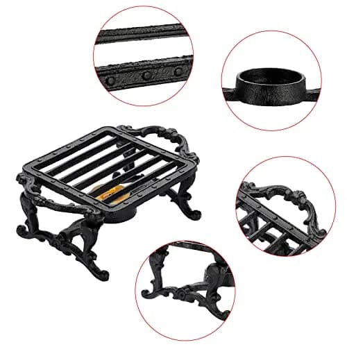 Sumnacon Cast Iron Tea Warmer with Tealight Candle Holder | Vintage Tea Pot Heater for Office & Party thumbnail 4