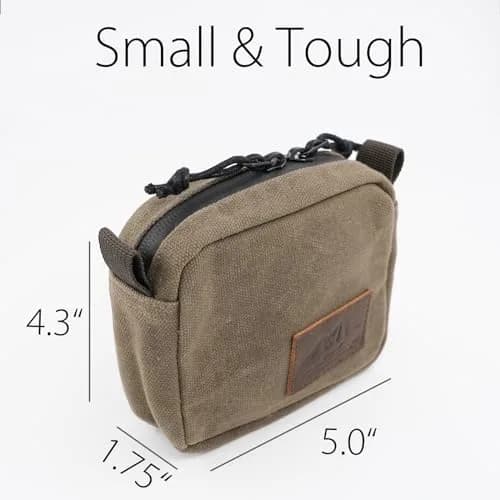 diodrio Waxed Canvas Belt Pouch Small | Water Resistant EDC Bag for Men & Women thumbnail 5