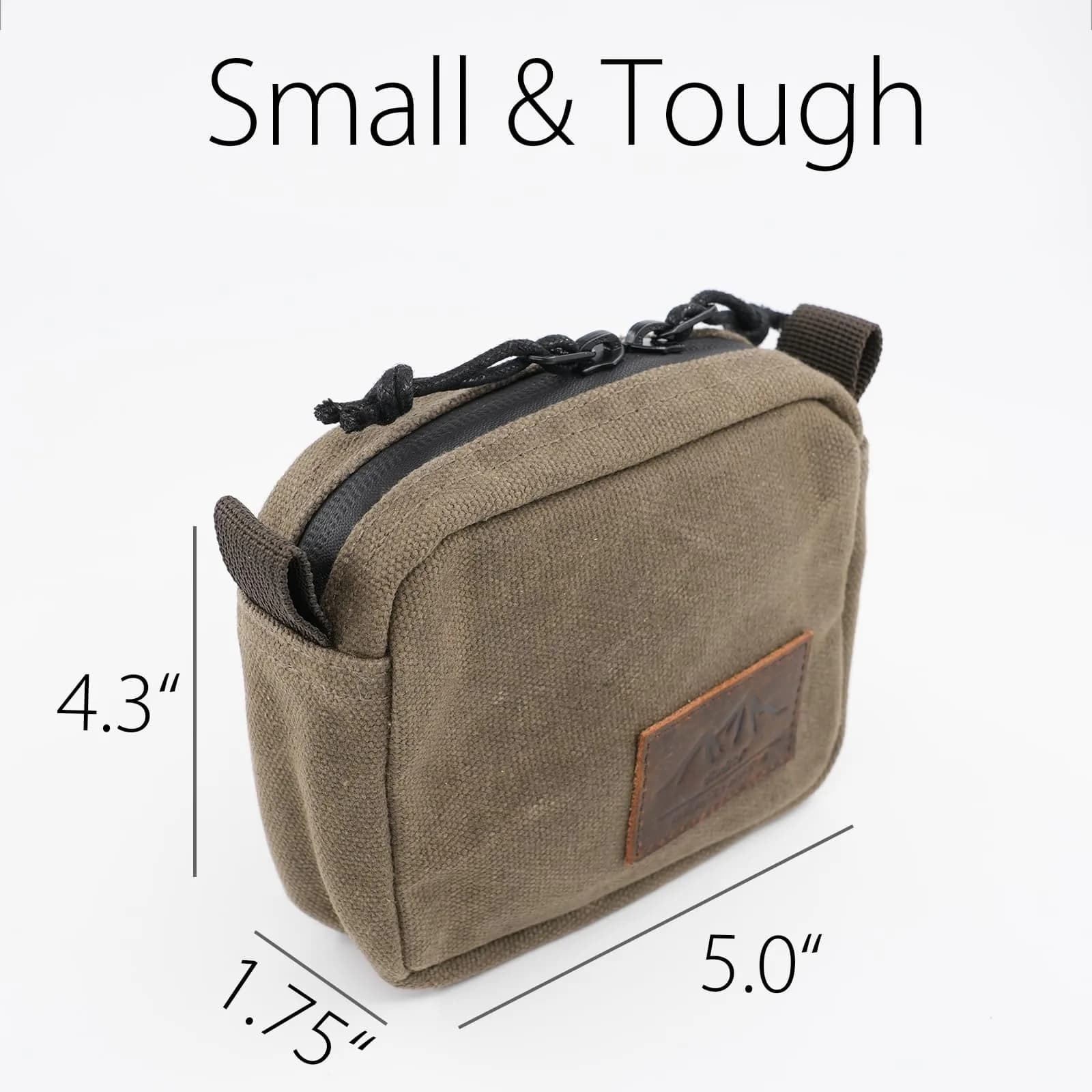 diodrio Waxed Canvas Belt Pouch Small | Water Resistant EDC Bag for Men & Women - view 5
