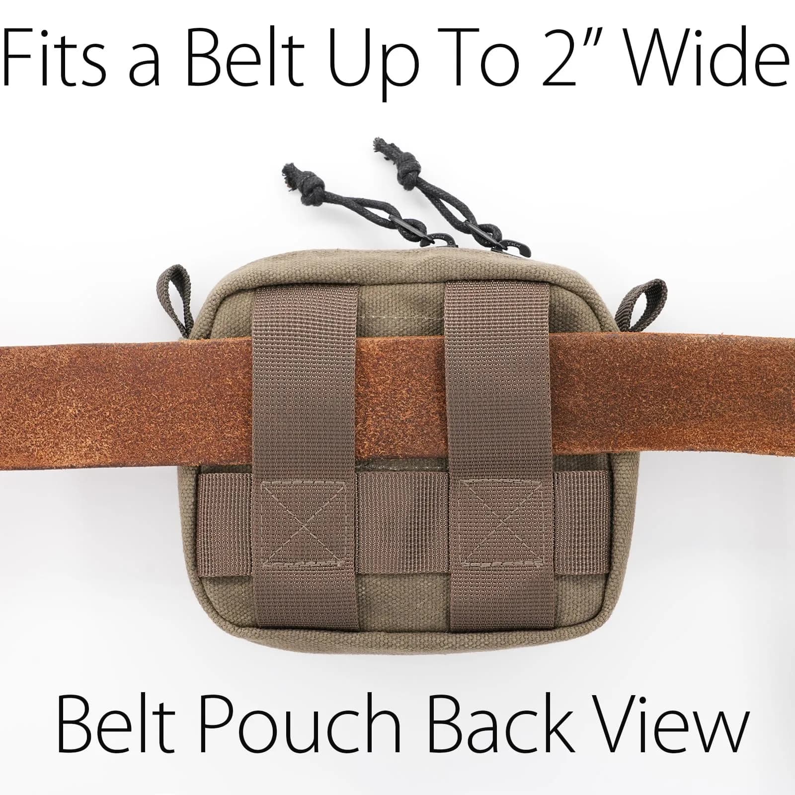 diodrio Waxed Canvas Belt Pouch Small | Water Resistant EDC Bag for Men & Women - view 6