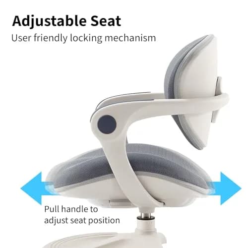 2xhome Kids Ergonomic Desk Chair with Adjustable Cushioned Seat and Back, 20in (51cm) x 14in (36cm) x 33in (84cm) | Supportive & Adjustable thumbnail 6