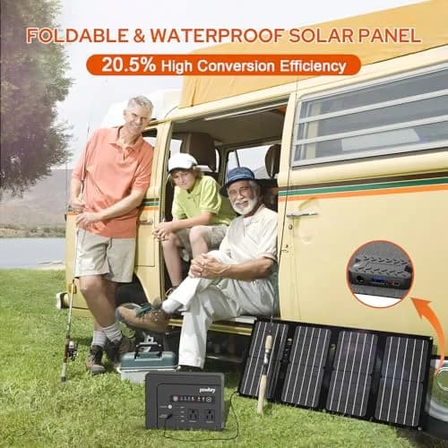 powkey 200W Portable Power Bank with Solar Panel 40W | 146Wh Emergency Power Station thumbnail 4