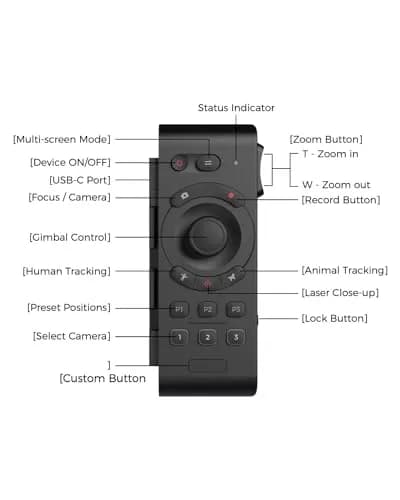 OBSBOT Tail Series Remote Control | Precise PTZ & Wireless Control for OBSBOT Devices thumbnail 2