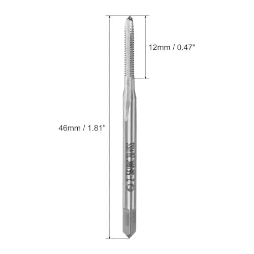 uxcell Machine Tap #2-56 UNC Thread 2B Class 3 Flutes High Speed Steel Screw Threading Tap Tapping Tool 5pcs | Precision Threading for Metalworking thumbnail 2