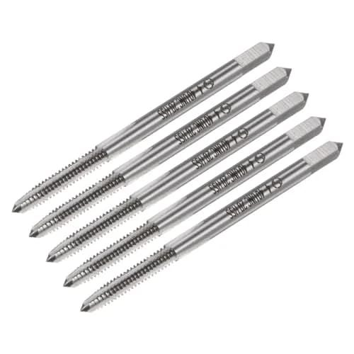 uxcell Machine Tap #4-40 UNC 2B Class 3 Flutes High Speed Steel Screw Threading Tap Tapping Tool (5 Pcs, 51mm Length) thumbnail 1