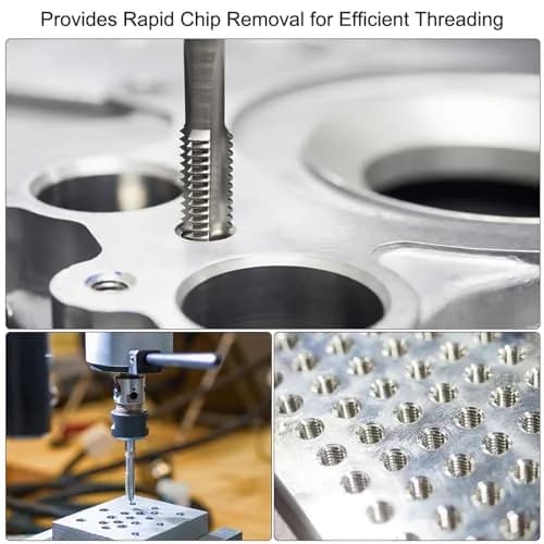 uxcell Machine Tap #4-40 UNC 2B Class 3 Flutes High Speed Steel Screw Threading Tap Tapping Tool (5 Pcs, 51mm Length) thumbnail 6