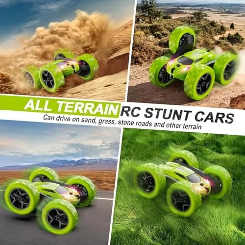 QUNREDA Stunt RC Car 16.0 cm (6.3 inches) | Double-Sided 360° Rotating Toy for Kids Ages 6-12 thumbnail 5