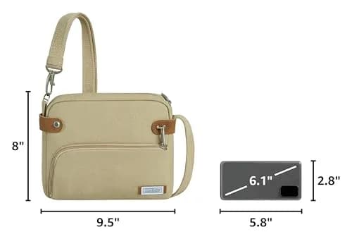 Travelon Anti-Theft Heritage Crossbody Bag 3L (9.5"W x 8"H x 2.5"D) | Secure & Stylish Travel Companion thumbnail 3