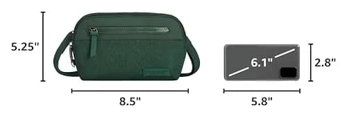 Travelon Anti-Theft Metro Convertible Small Crossbody Bag | RFID & Locking Zippers (70-120 chars) thumbnail 3