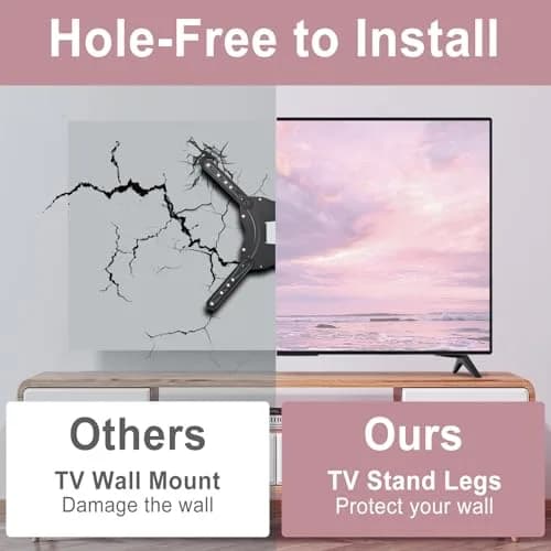 Maozhren Metal TV Stand Legs Replacement for LG 70" 75" TVs | Supports up to 200 lbs thumbnail 6