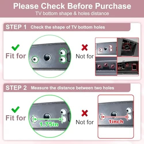 Maozhren Metal TV Stand Legs Replacement for LG 70" 75" TVs | Supports up to 200 lbs thumbnail 2