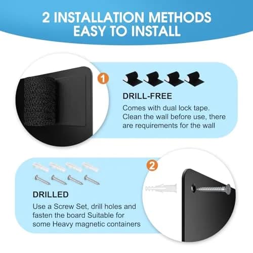 MaxGear Magnetic Board for Wall 17.5" x 11.4" Black Metal Magnet Board | Versatile Magnetic Display thumbnail 4