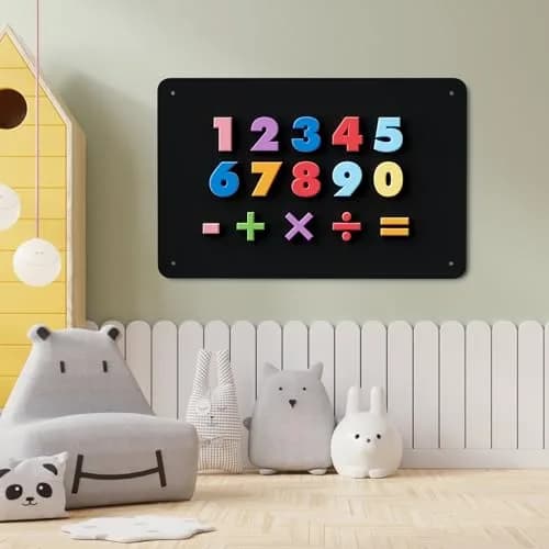 MaxGear Magnetic Board for Wall 17.5" x 11.4" Black Metal Magnet Board | Versatile Magnetic Display thumbnail 7