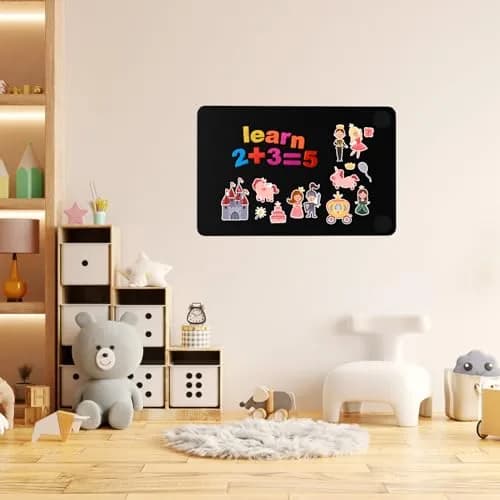 MaxGear Magnetic Board for Wall 17.5" x 11.4" Black Metal Magnet Board | Versatile Magnetic Display thumbnail 8