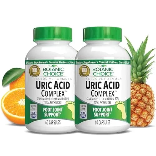 Botanic Choice Uric Acid Complex Celery Seed & Bromelain 60 Count (Pack of 2) | Supports Joint Comfort & Uric Acid Balance thumbnail 1