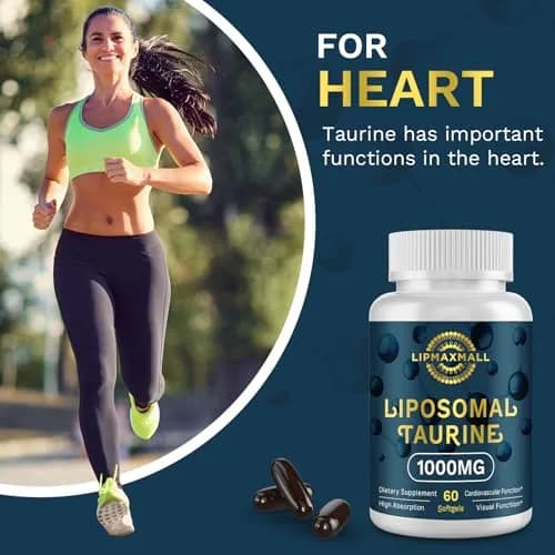 lipmaxmall Liposomal Taurine Supplement 1000mg | High Absorption Amino Acid for Heart, Nerve, Brain, Visual thumbnail 3