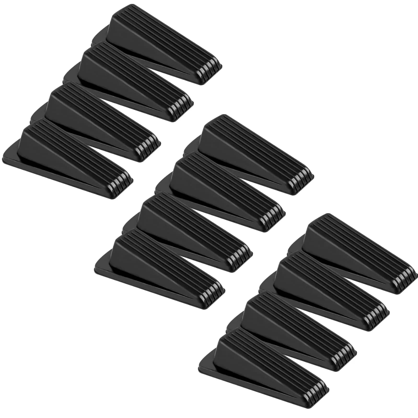Utron Heavy Duty Rubber Door Stoppers (12-Pack, Black) | Value Pack for Floor Stability - main product image