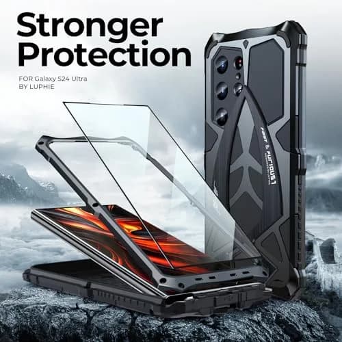 Lunivop Metal Heavy Duty Case for Samsung Galaxy S24 Ultra (2024) | Military Grade Protection thumbnail 6