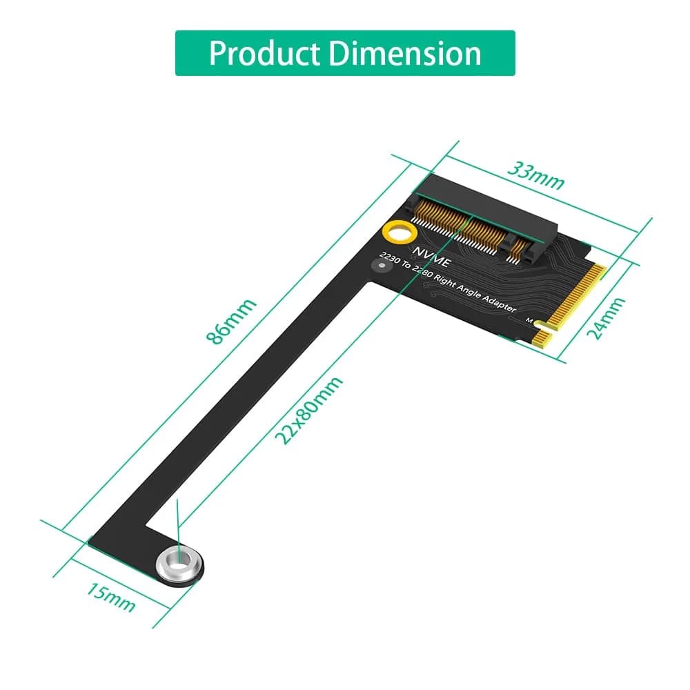 Mustpoint M.2 NVMe PCIE 4.0 Expansion Board for ROG Ally 2230 to 2280 | Upgrades Storage Capacity - view 4