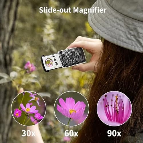 JARLINK Jewelry Loupe 30X 60X 90X LED UV Illuminated Magnifier for Jewelry, Coins & Gems thumbnail 4