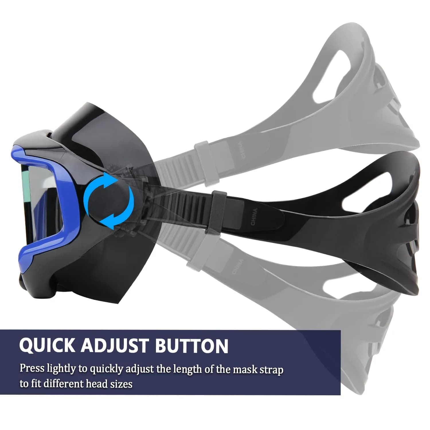 AQUA A DIVE SPORTS Adult Diving Mask with Anti-Fog Single Lens | 180° Wide View Orange - view 7