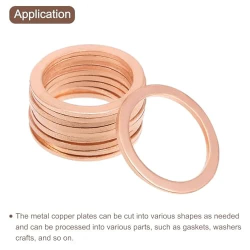uxcell Pure Copper Sheet 150mm (6") Diameter x 1mm (0.04") Thickness | T2 Copper Metal Round Plate for Crafts, Electrical Repairs thumbnail 5