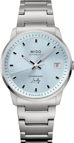 MIDO Commander Lady - Swiss Automatic Watch for Women - Blue Dial - 35mm Stainless Steel Case thumbnail 1